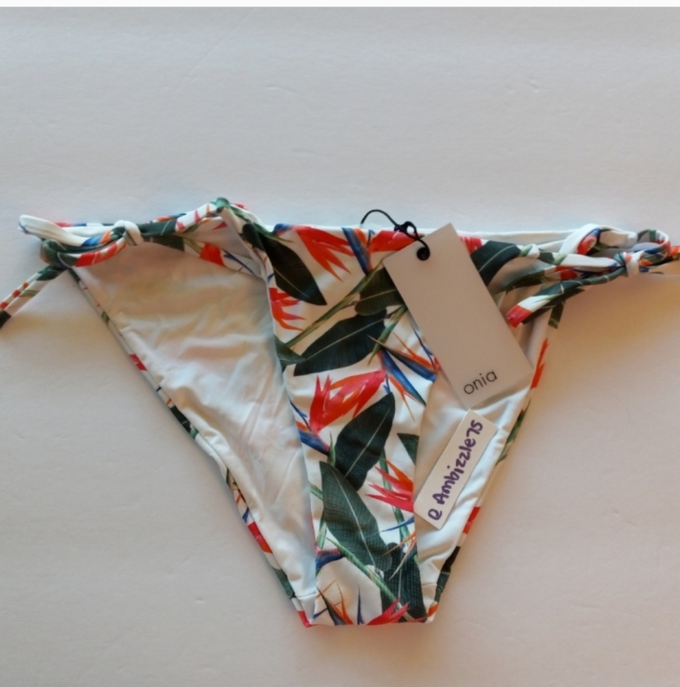 Onia Kate Birds Of Paradise String Tie Bikini Bottoms - Picture 2 of 9